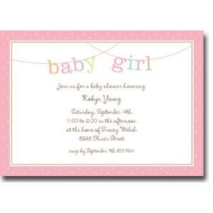 Boatman Geller   Banner Baby Girl Birth Announcements/Invitations (H)