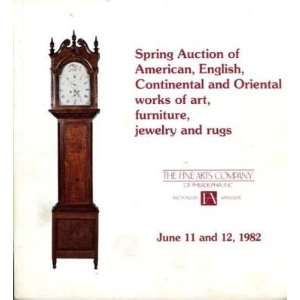  Fine Arts Co Auction Catalog Spring 1982 Philadelphia 