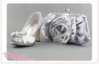 EP21004 matching tailored Bridal Wedding Party Shoes & Handbag set 