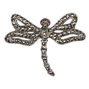  Marcasite with Sterling Silver Dragonfly Pin Jewelry
