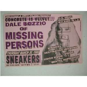  Dale Bozzio Handbill Poster Missing Persons Frank Zappa 