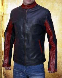 Batman Dark Knight Red & Black Designer Leather Jacket  