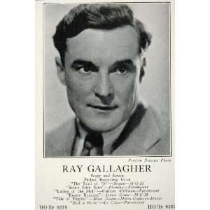  1930 Ray Gallagher Abies Irish Rose MGM Paramount Ad 