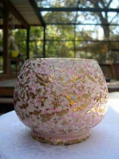 Vintage Collectable Shafer Cerami Pottery Vase 23K Gold  