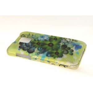  LG Optimus G2x Hard Case Cover for Green Flower Cell 