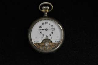 VINTAGE 49.5MM SWISS 8 DAY EXPOSED BALANCE POCKET WATCH FOR REPAIRS 