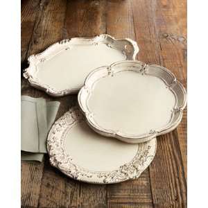  Scalloped FleurdeLis Charger Plate