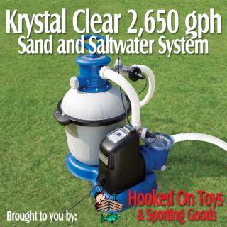 Intex Krystal Clear 2650 GPH Sand Pump & Saltwater System #56681   For 