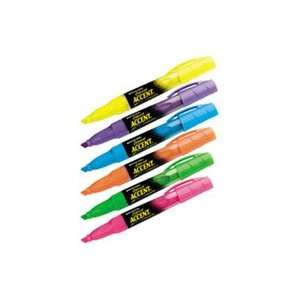  Liquid Accent Highlighter with Pocket Clip, Fluorescent 