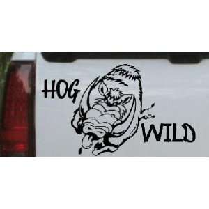  Hog Wild with Wild Hog Hunting And Fishing Car Window Wall 