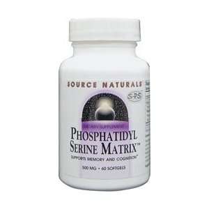 Phosphatidyl Serine Matrix 500mg 60 sg, Source Naturals 