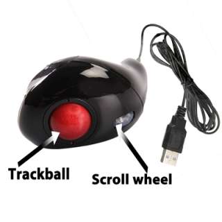 Finger Handheld Optical Trackball USB Computer PC mouse  