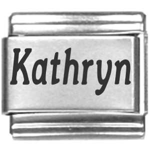  Kathryn Laser Name Italian Charm Link Jewelry