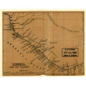  1840s map Liberia and its vicinity. Liberia Maps. Liberia 