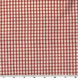  45 Wide Moda Flannel Windowpane Plaid Red Fabric By The 