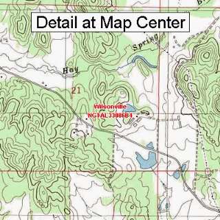  USGS Topographic Quadrangle Map   Wilsonville, Alabama 