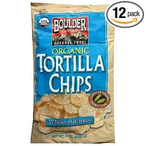 Boulder Canyon Natural Foods Organic Tortilla Chips, White Round, 9 