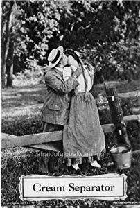 Photo 1910 Cream Seperator   Kissing the Milk Maid  