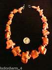 Beautiful Coral Necklace Salmon Colored 21 Strand WOW