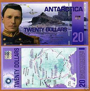 Antarctica, $20, Polymer, 30 8 2008, NEW, UNC Worsley  