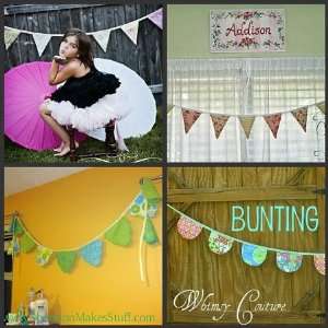  Whimsy Couture Sewing Tutorial Ebook Bunting Banner 