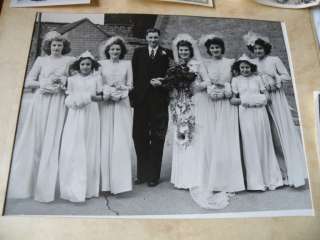 LOT OF 12 OLD PHOTOGRAPHS, 1920 1960S? WEDDINGS  