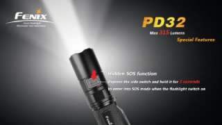 Fenix PD32 LED Flashlight  315 Lumens  Worldwide Shipping  