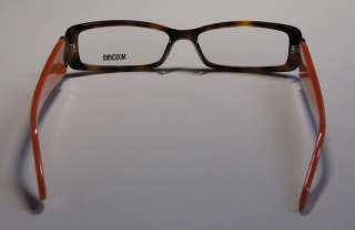 NEW MOSCHINO 3204 53 16 135 RHINESTONES HAVANA/ORANGE EYEGLASSES 