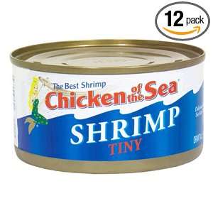 Chicken of the Sea Tiny Shrimp, 4 Ounce Cans (Pack of 12)  