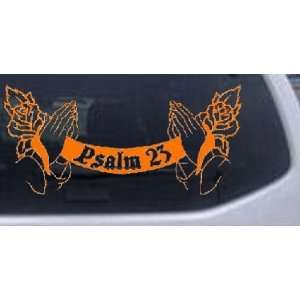  Orange 46in X 21.6in    Psalm 23 Scroll with praying hands 