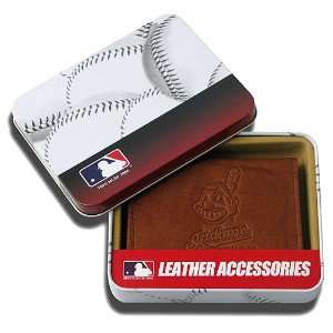  Cleveland Indians Embossed Leather Trifold Wallet Sports 