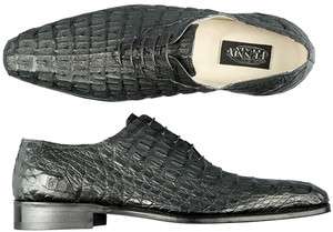   All Over Genuine Caiman Mens Dress Shoes Grey 3253 Size 8 14  