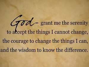 GOD SERENITY CHANGE WISDOM Vinyl Wall Decal Quote NEW  