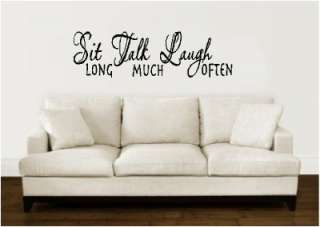 Sit Talk Laugh Wall Words Stickers Vinyl Letters Decal  