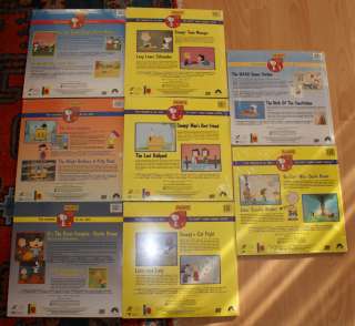 Lot of 8 Peanuts Charlie Brown Snoopy Laserdiscs, sealed Shipping 