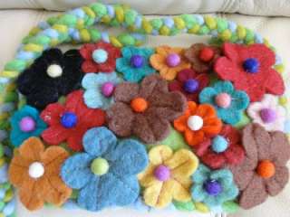 lana sara molano art bag felt wool handmade Textile Artist craft purse 