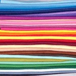 Wool Mix Felt Squares Stash Booster Rainbow 9 inch x 35  
