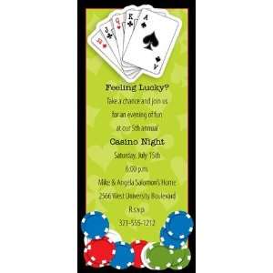  Texas Hold Em Wigglers Party Invitations 