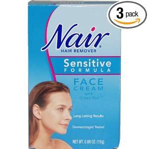  Nair Hair Remover Sensitive Formula Face Cream with Green 