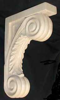 Carved Wood Bar Bracket Corbel. 2 1/2W x 9D x 13H.