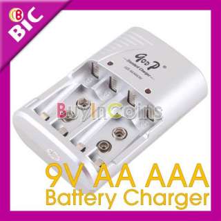 Charger for Ni Mh Ni Cd AA AAA 9V Rechargeable Battery  