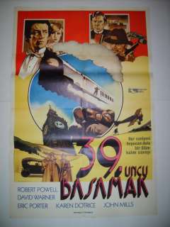 The 39 Steps 1978 Robert Powell Thriller Movie Poster  