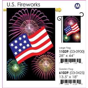  U.S. Fireworks Garden Flag Indoor/outdoor 13.5 X 18 