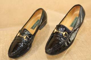 COLE HAAN Womens Patent Leather Horse bit Loafer Shoes Sz US 8 AA Made 