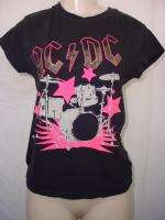  Trading   AC DC Womens T Shirt  Size M   Rock/Band/Music Pink  