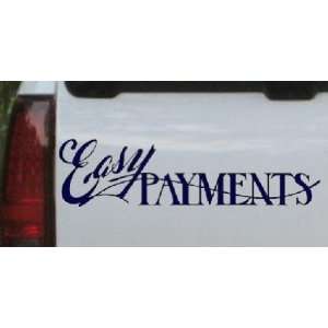 Navy 52in X 13.5in    Easy Payments Decal Business Car Window Wall 