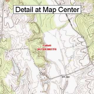   Topographic Quadrangle Map   Catlett, Virginia (Folded/Waterproof