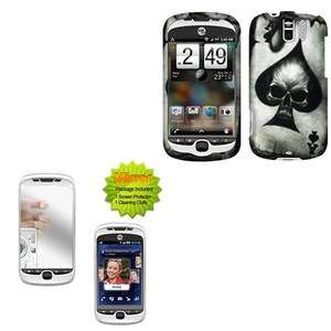 HTC MyTouch 3G Slide Spade Skull 2D Texture Case Cover + Mirror Screen 