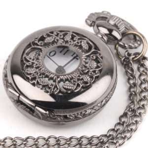  New vintage style round pocket watch quartz necklace by 