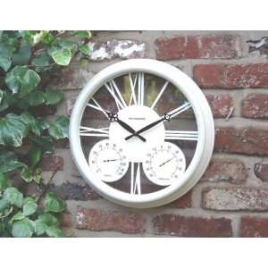  Classic Antique White Outdoor Garden Clock   32cm (12.6 